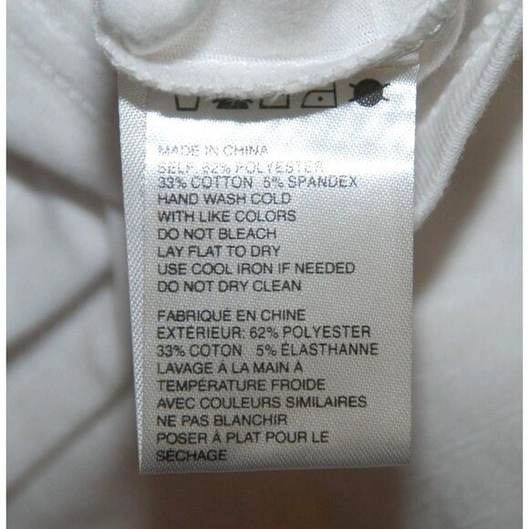 Paper Crane White Boho Top T-Shirt Size L Embroidered Floral Roses Ruffle Sleeve - Picture 8 of 8